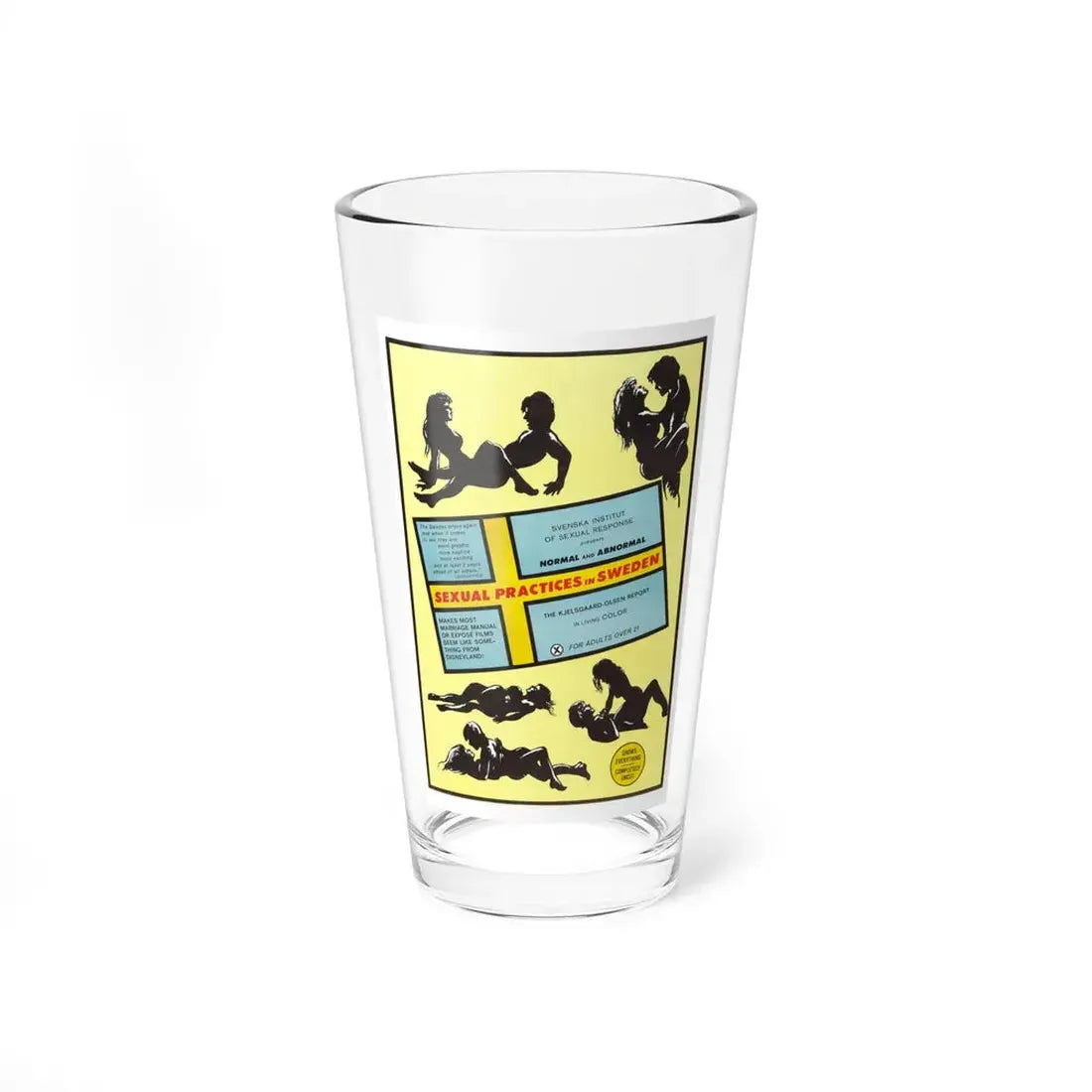 SEXUAL PRACTICES IN SWEDEN 1970 Movie Poster - Pint Glass 16oz 16oz - Go Mug Yourself