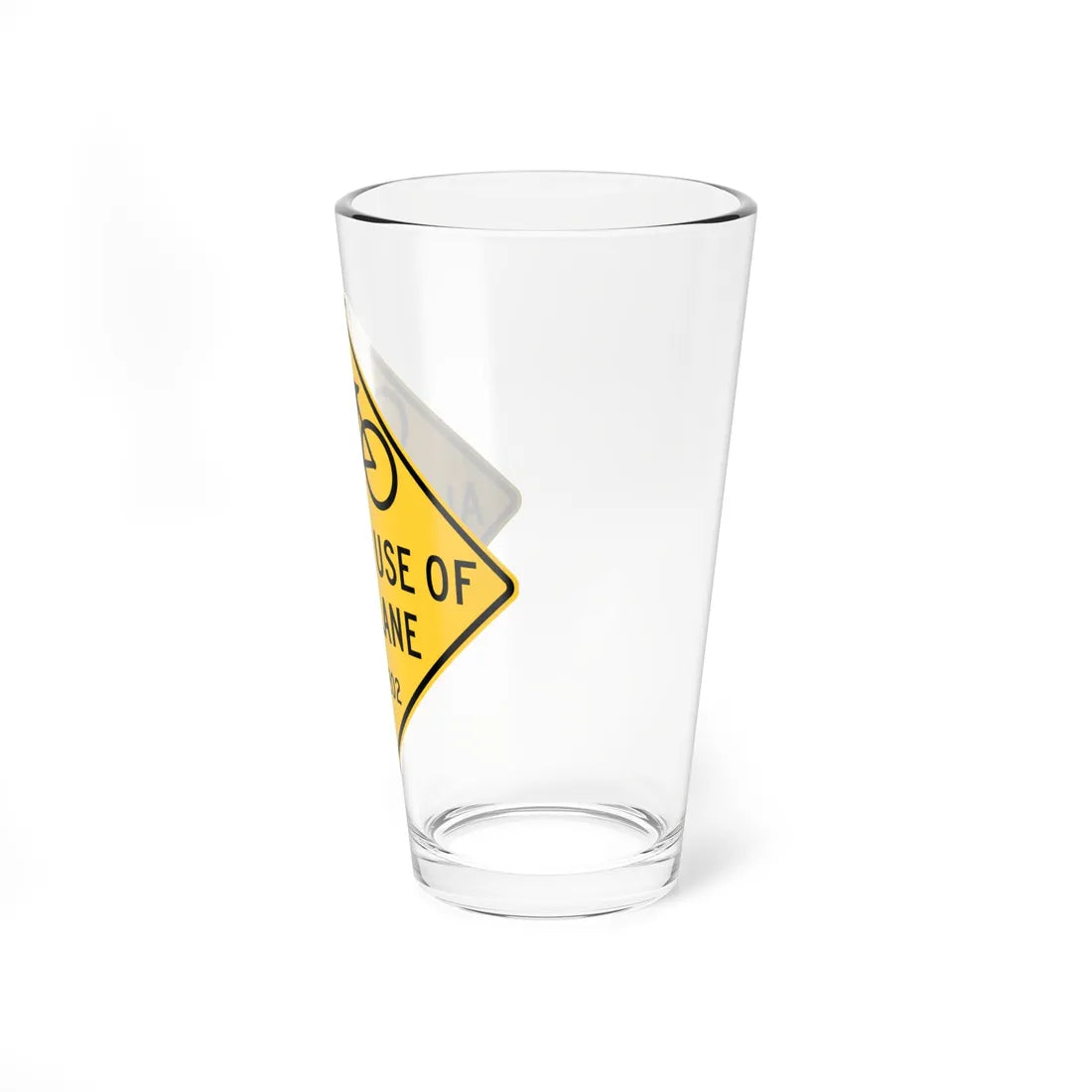 SF BIKE Lane SIGN (California) (Road Sign) Pint Glass 16oz - Go Mug Yourself