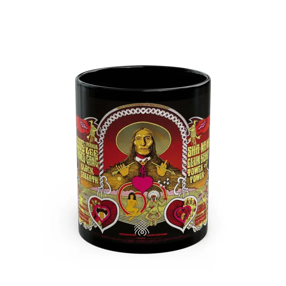 Sha Na Na 1970 (Music Poster) Black Coffee Mug 11oz - Go Mug Yourself