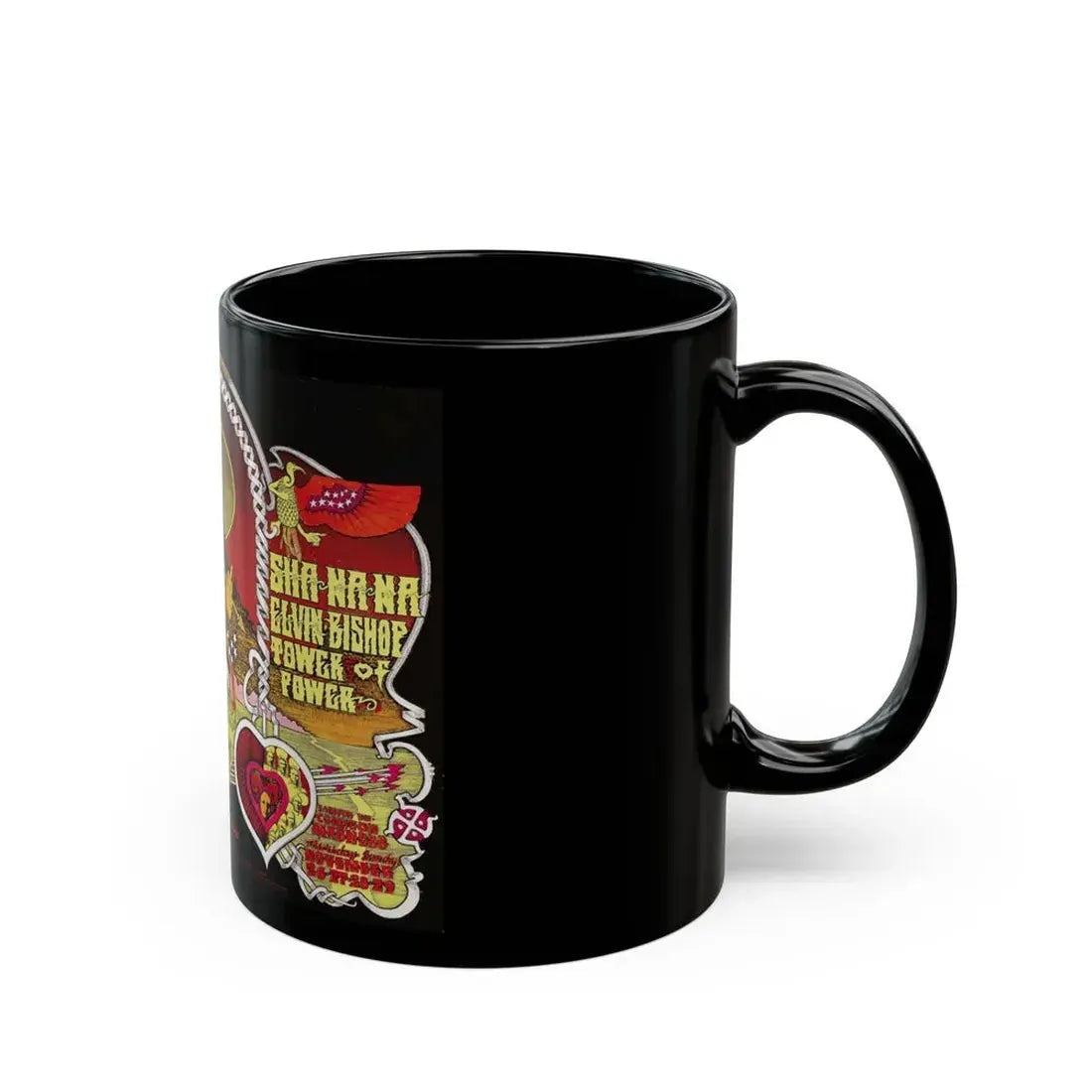 Sha Na Na 1970 (Music Poster) Black Coffee Mug - Go Mug Yourself