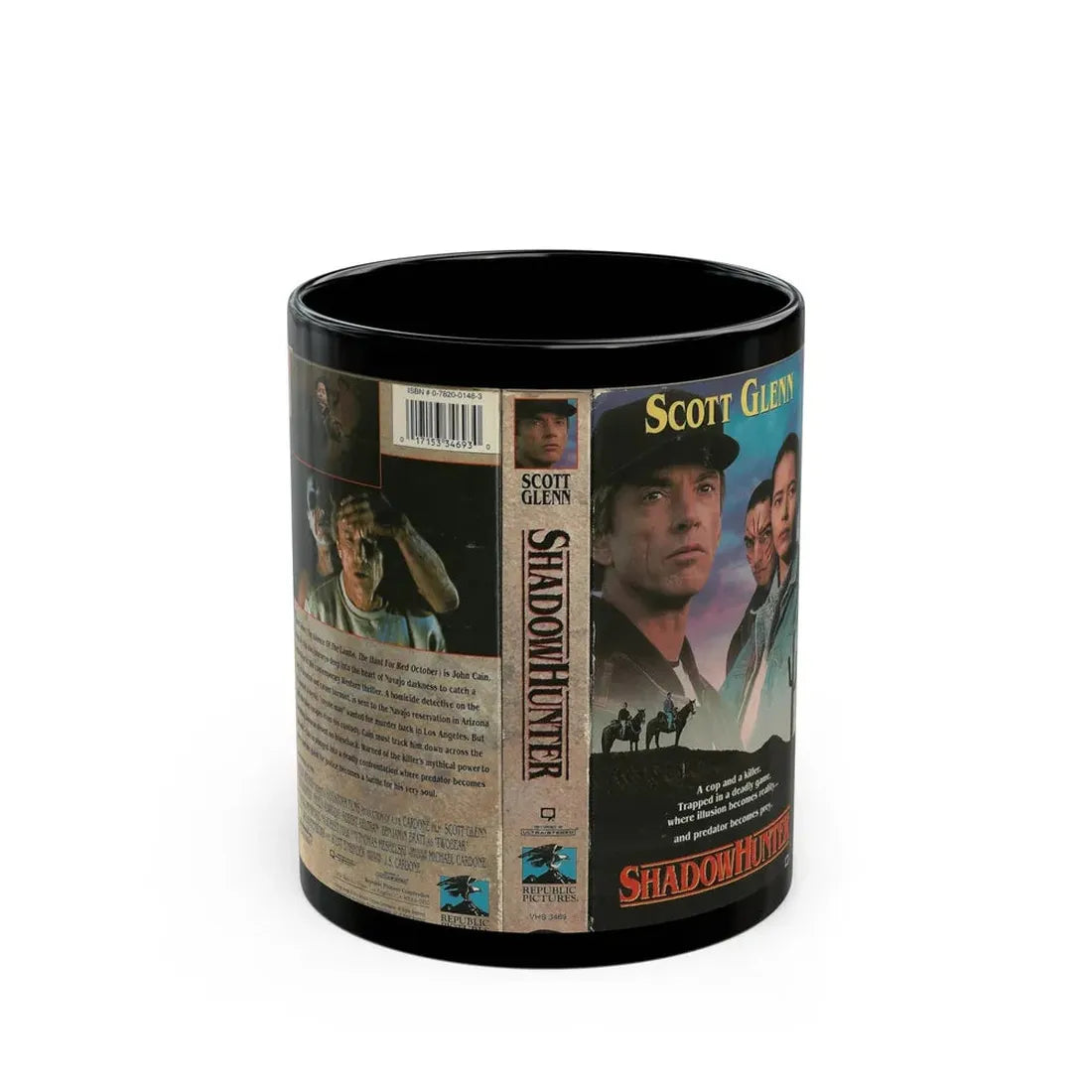 SHADOW HUNTER (VHS COVER) - Black Coffee Mug 11oz - Go Mug Yourself