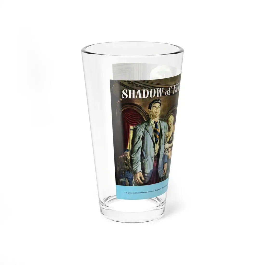 Shadow of Evil, Today's Woman Magazine, November 1949 (Magazine Illustration) Pint Glass 16oz - Go Mug Yourself