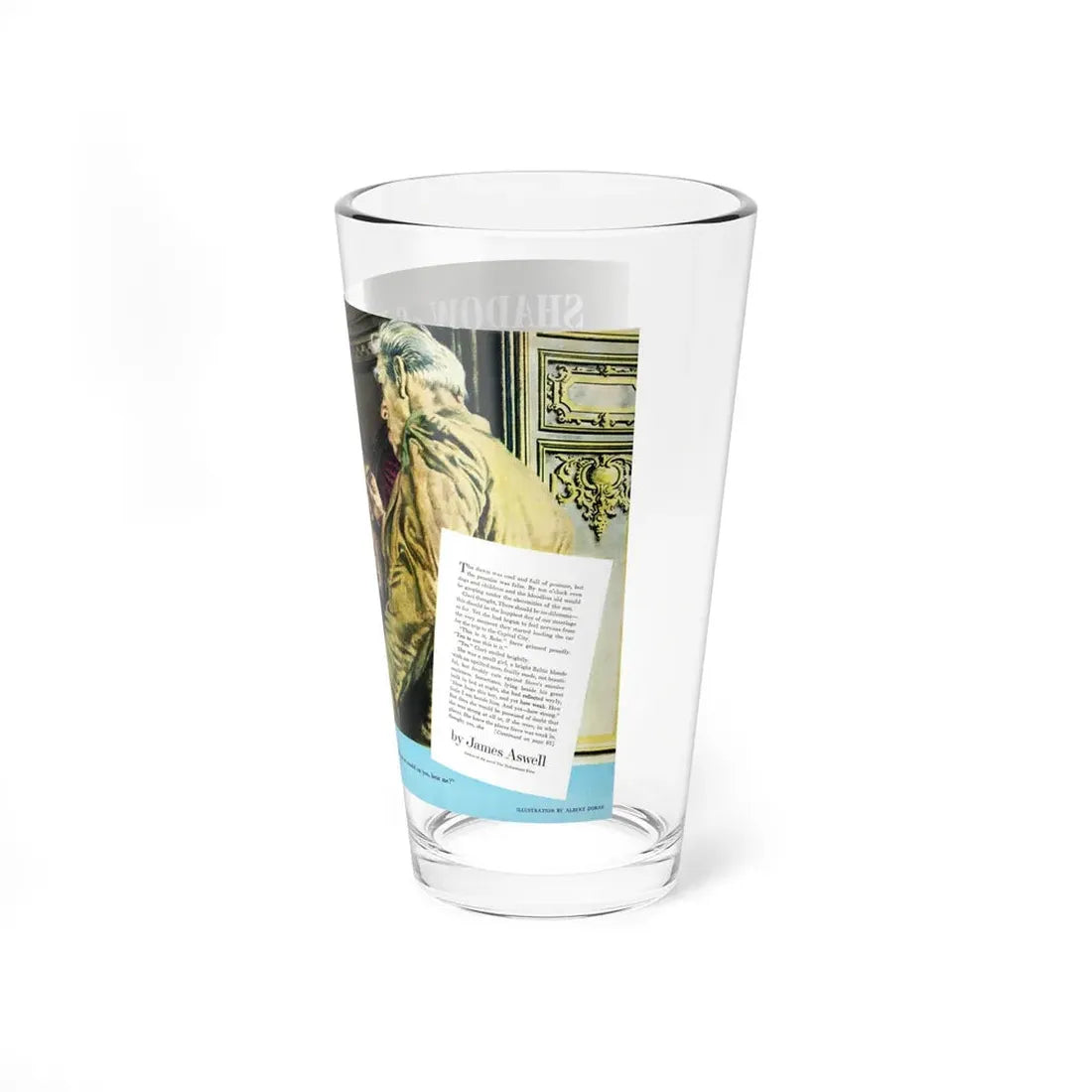 Shadow of Evil, Today's Woman Magazine, November 1949 (Magazine Illustration) Pint Glass 16oz - Go Mug Yourself