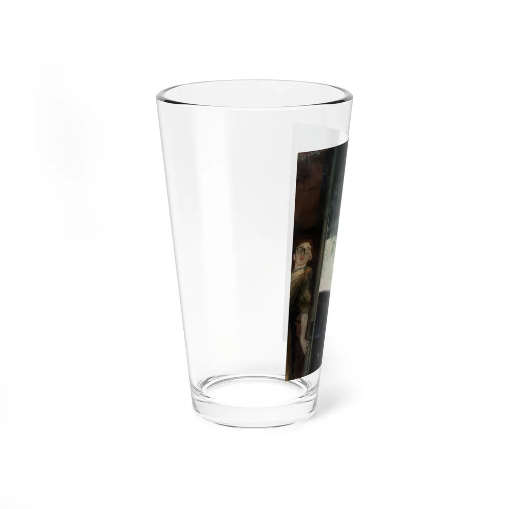 Shadow of Fu Manchu, Collier's interior illustration, May 8, 1948 (Magazine Illustration) Pint Glass 16oz - Go Mug Yourself