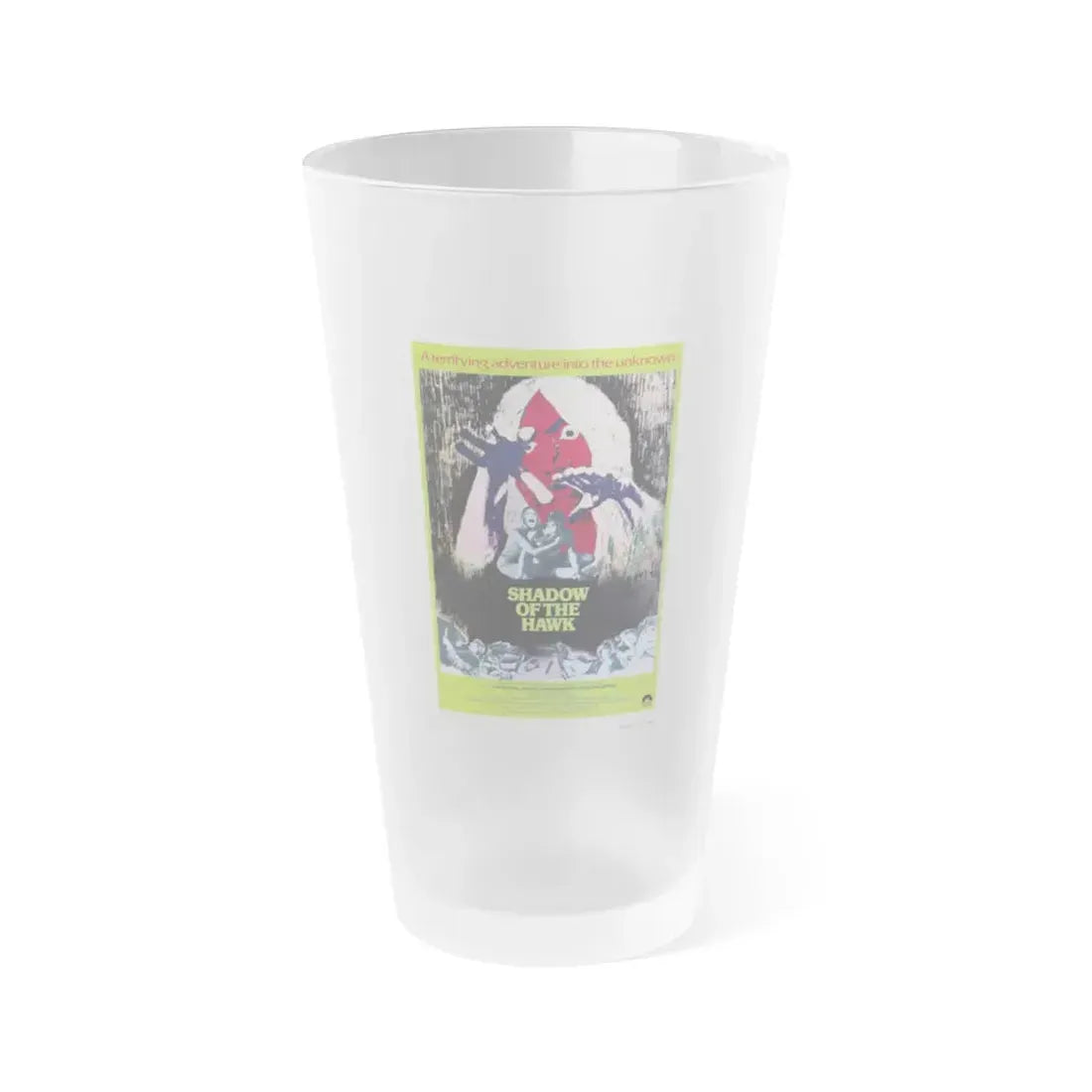 SHADOW OF THE HAWK 1976 Movie Poster - Frosted Pint Glass 16oz 16oz Frosted - Go Mug Yourself