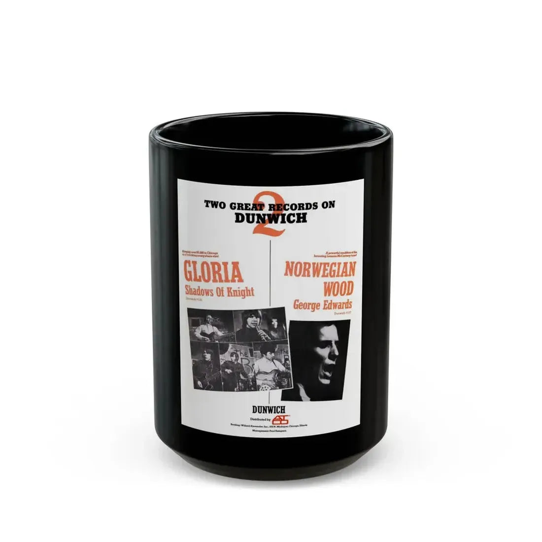 Shadows of Knight 1966 (Music Poster) Black Coffee Mug 15oz - Go Mug Yourself