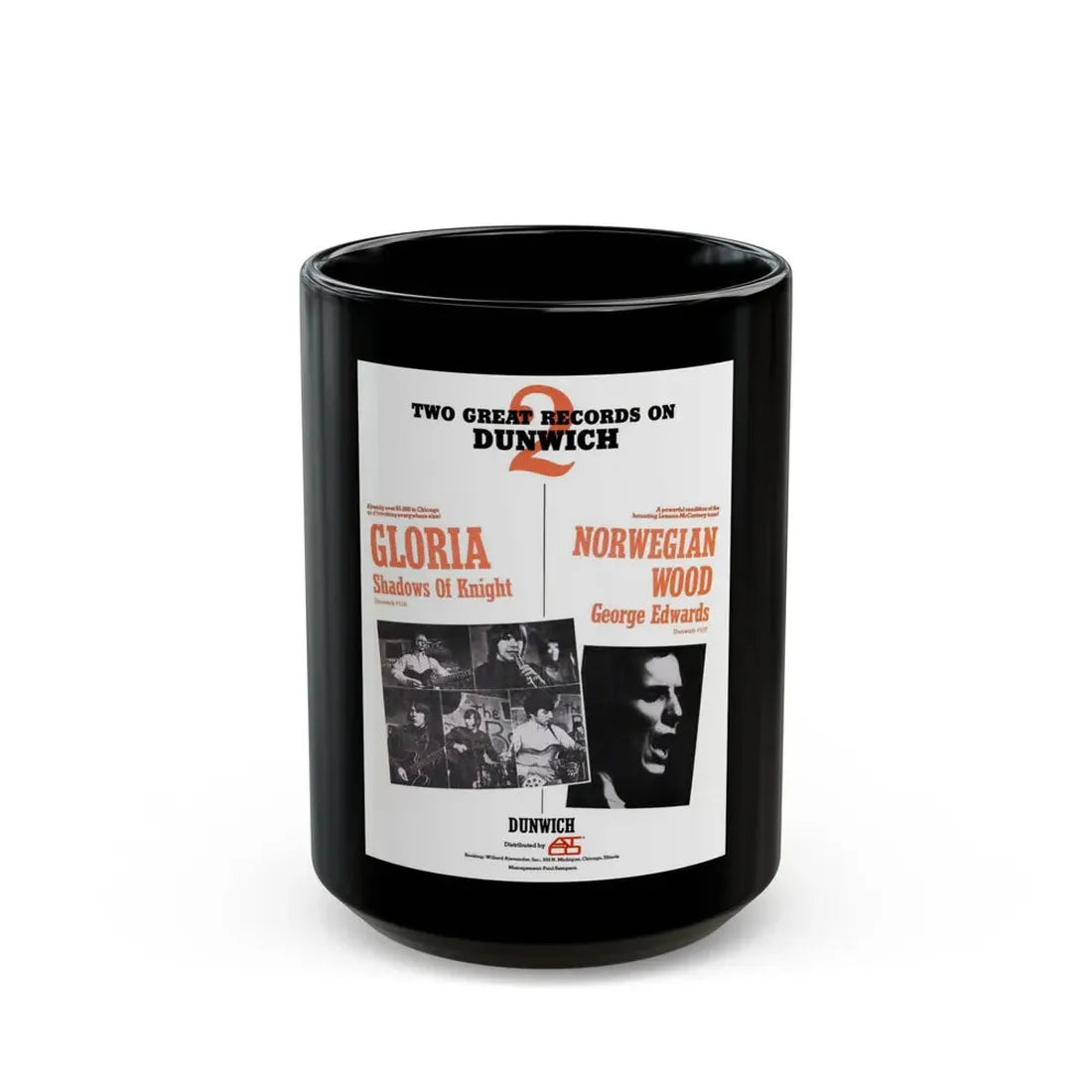 Shadows of Knight 1966 (Music Poster) Black Coffee Mug 15oz - Go Mug Yourself