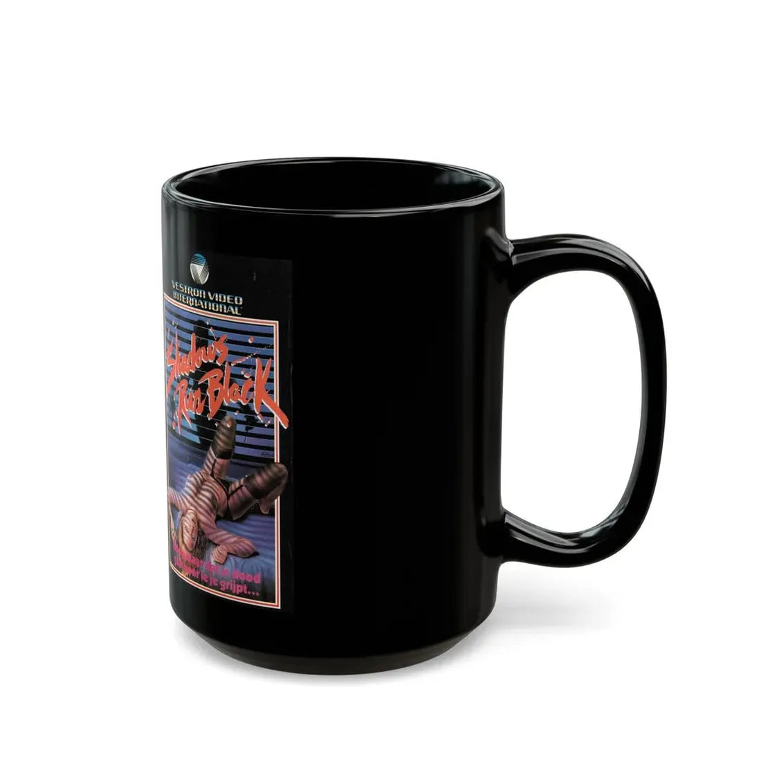 SHADOWS RUN BLACK (VHS COVER) - Black Coffee Mug - Go Mug Yourself