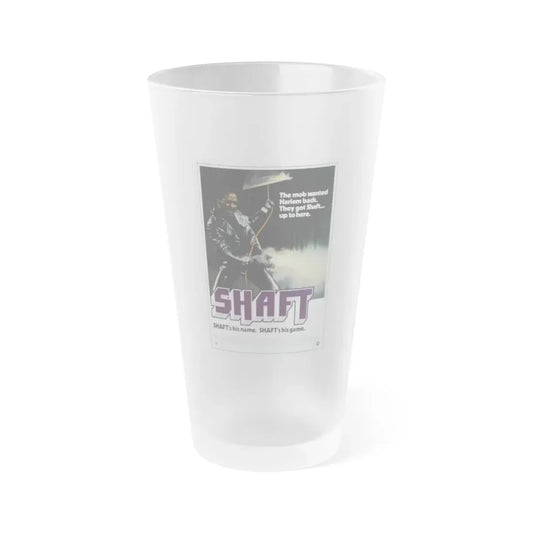 SHAFT 1971 Movie Poster - Frosted Pint Glass 16oz 16oz Frosted - Go Mug Yourself