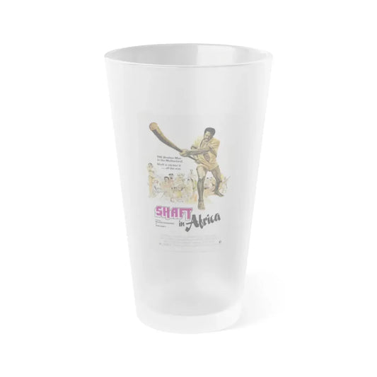 SHAFT IN AFRICA 1973 Movie Poster - Frosted Pint Glass 16oz 16oz Frosted - Go Mug Yourself