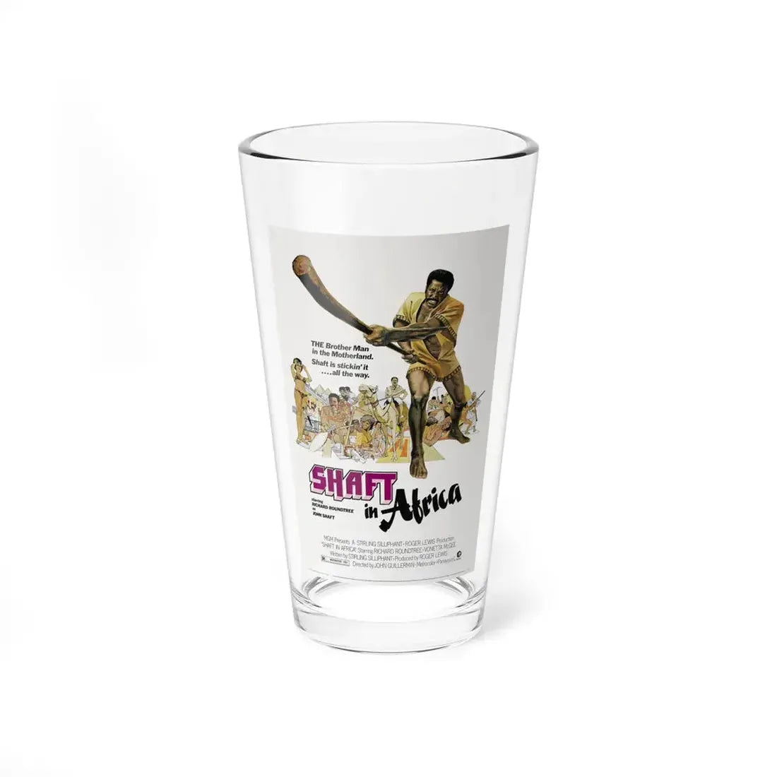SHAFT IN AFRICA 1973 Movie Poster - Pint Glass 16oz 16oz - Go Mug Yourself