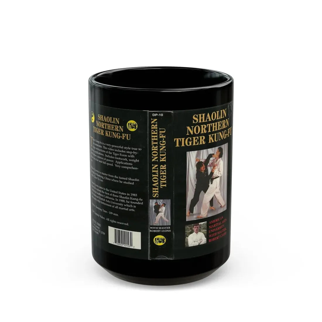 SHAOLIN NORTHERN TIGER KUNG FU (VHS COVER) - Black Coffee Mug 15oz - Go Mug Yourself
