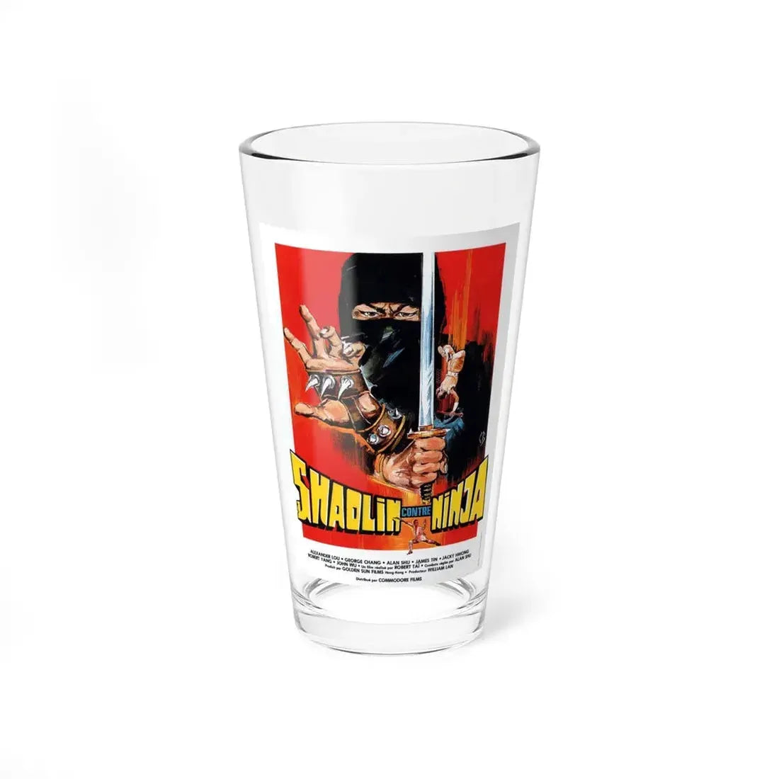 SHAOLIN VS NINJA 1983 Movie Poster - Pint Glass 16oz 16oz - Go Mug Yourself