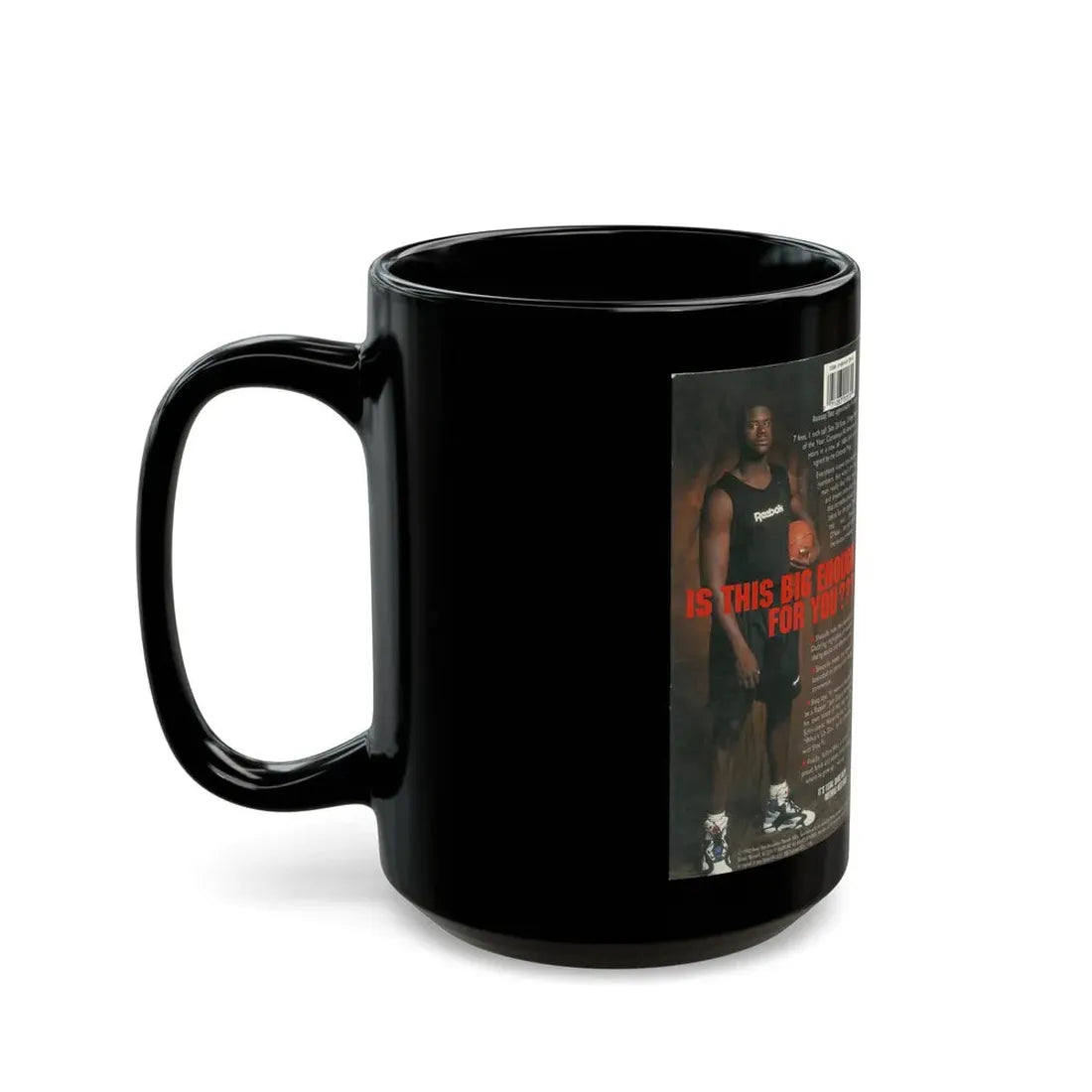 SHAQ ATTACK IN YOUR FACE (VHS COVER) - Black Coffee Mug - Go Mug Yourself