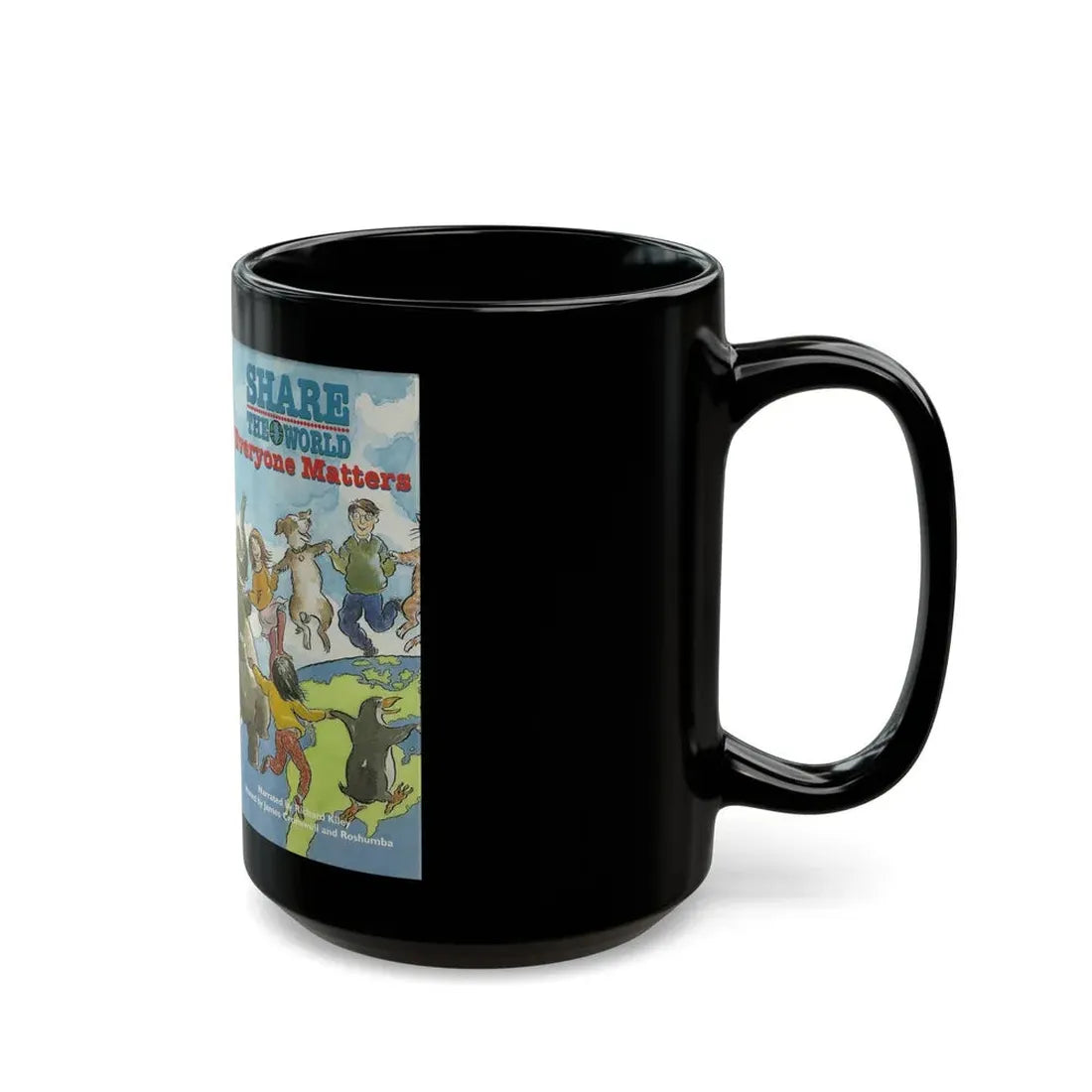 SHARE THE WORLD EVERYONE MATTERS (VHS COVER) - Black Coffee Mug - Go Mug Yourself