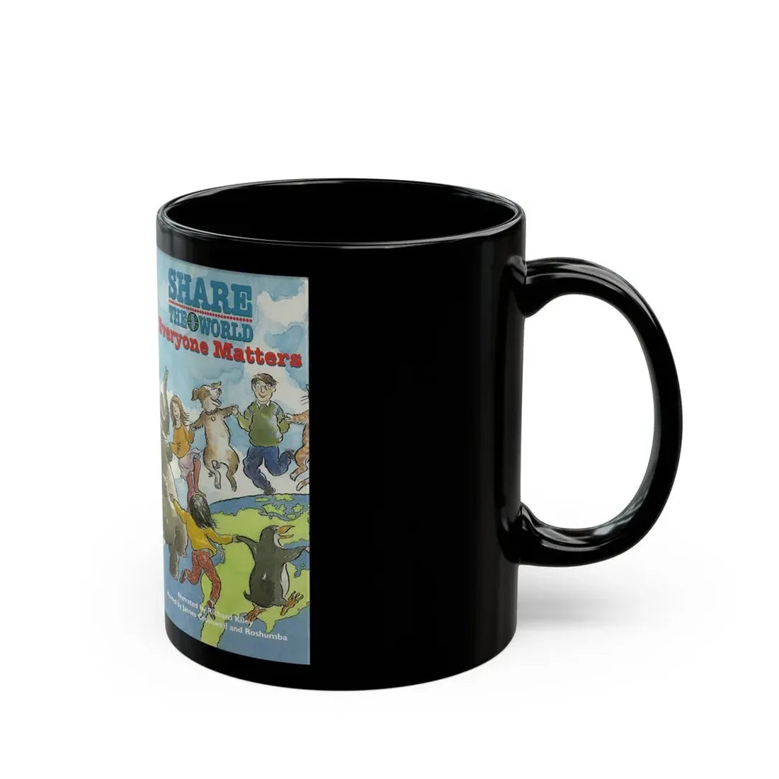 SHARE THE WORLD EVERYONE MATTERS (VHS COVER) - Black Coffee Mug - Go Mug Yourself