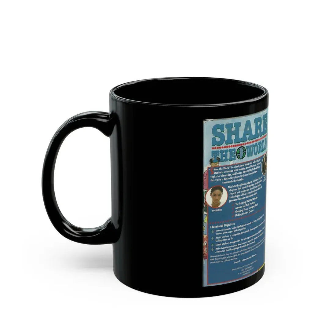 SHARE THE WORLD EVERYONE MATTERS (VHS COVER) - Black Coffee Mug - Go Mug Yourself