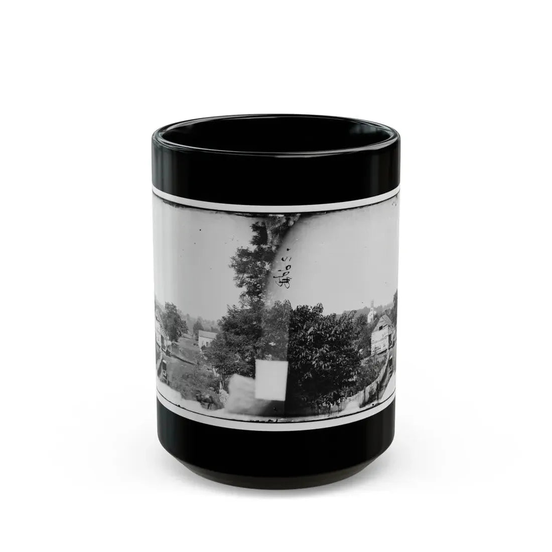 Sharpsburg, Md. View With Episcopal Church In Distance (U.S. Civil War) Black Coffee Mug 15oz - Go Mug Yourself