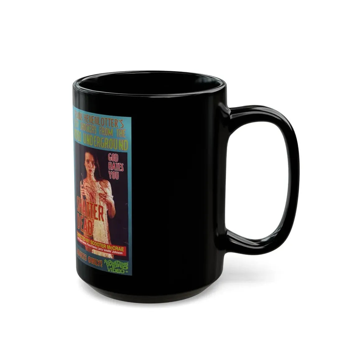 SHATTER DEAD SOMETHING WEIRD VIDEO (VHS COVER) - Black Coffee Mug - Go Mug Yourself