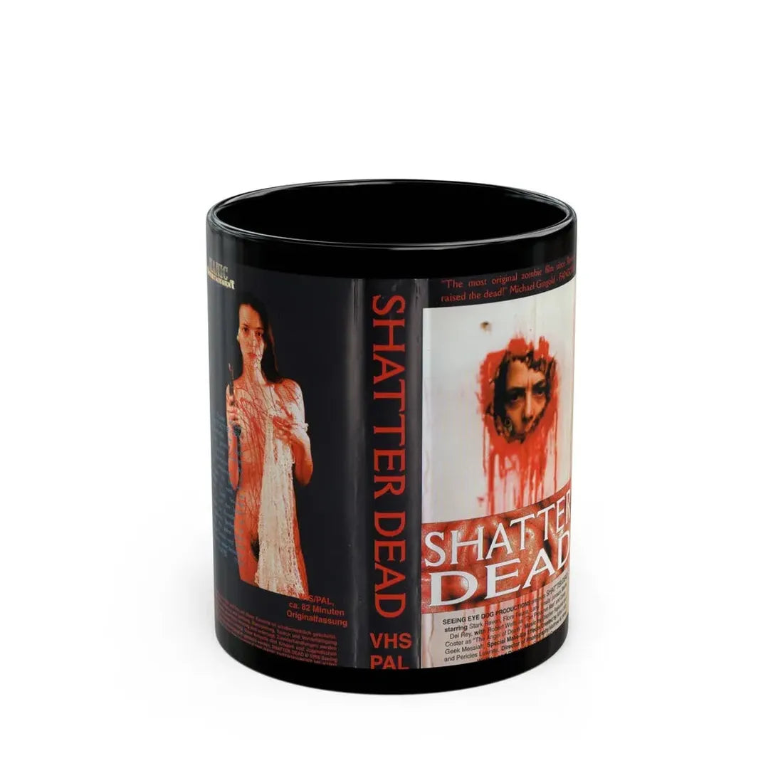 SHATTER DEAD (VHS COVER) - Black Coffee Mug 11oz - Go Mug Yourself
