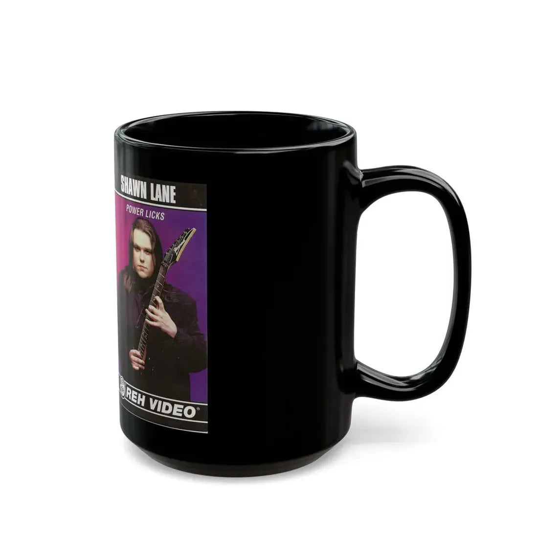 SHAWN LANE POWER LICKS (VHS COVER) - Black Coffee Mug - Go Mug Yourself