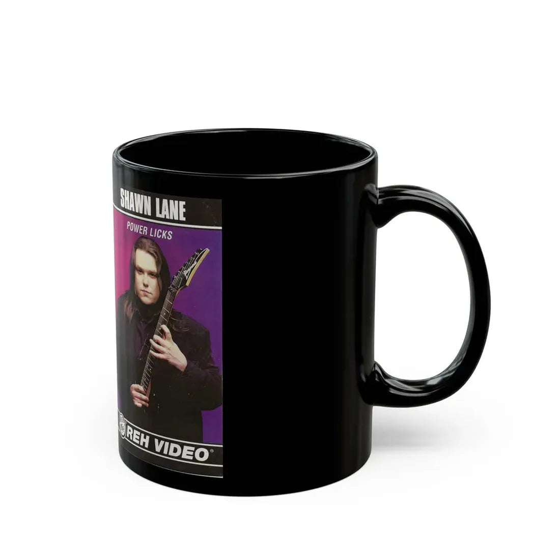 SHAWN LANE POWER LICKS (VHS COVER) - Black Coffee Mug - Go Mug Yourself