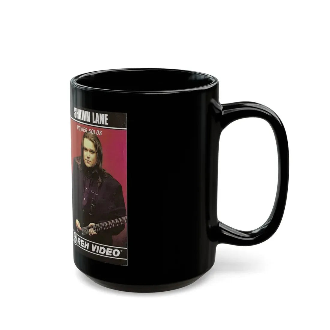 SHAWN LANE POWER SOLOS (VHS COVER) - Black Coffee Mug - Go Mug Yourself