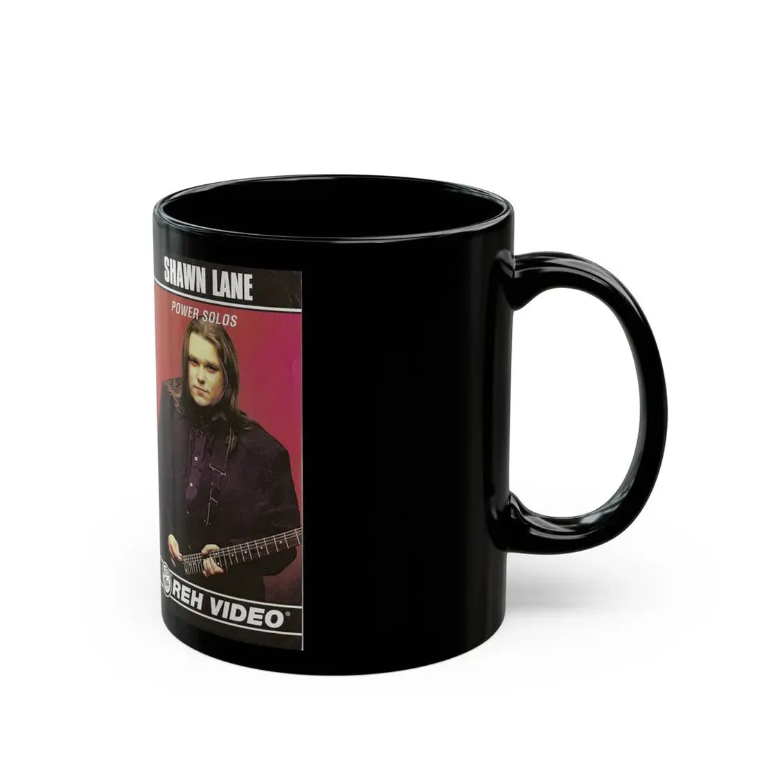 SHAWN LANE POWER SOLOS (VHS COVER) - Black Coffee Mug - Go Mug Yourself