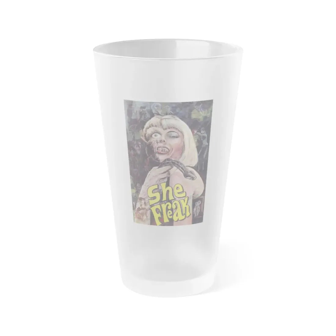 SHE FREAK 1967 Movie Poster - Frosted Pint Glass 16oz 16oz Frosted - Go Mug Yourself