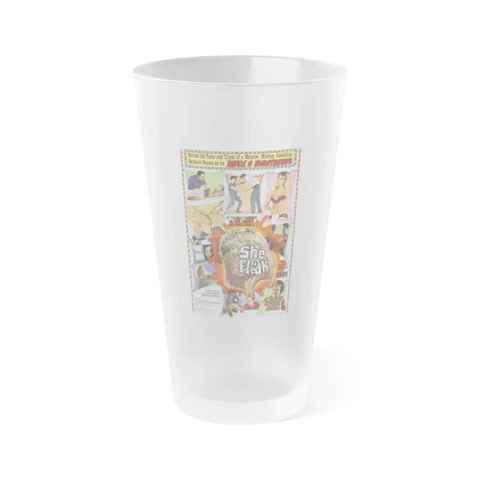 SHE-FREAK 1967 Movie Poster - Frosted Pint Glass 16oz Default Title - Go Mug Yourself