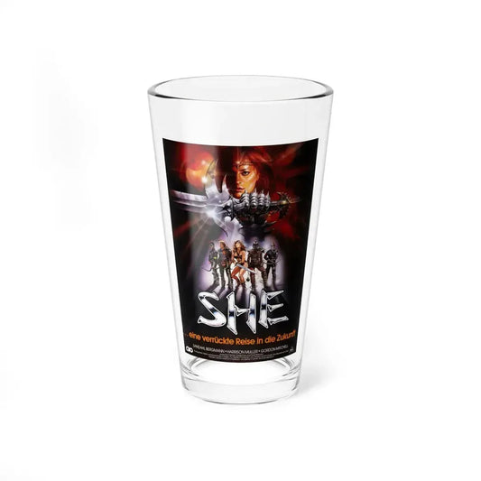 SHE (GERMAN) 1984 Movie Poster - Pint Glass 16oz 16oz - Go Mug Yourself