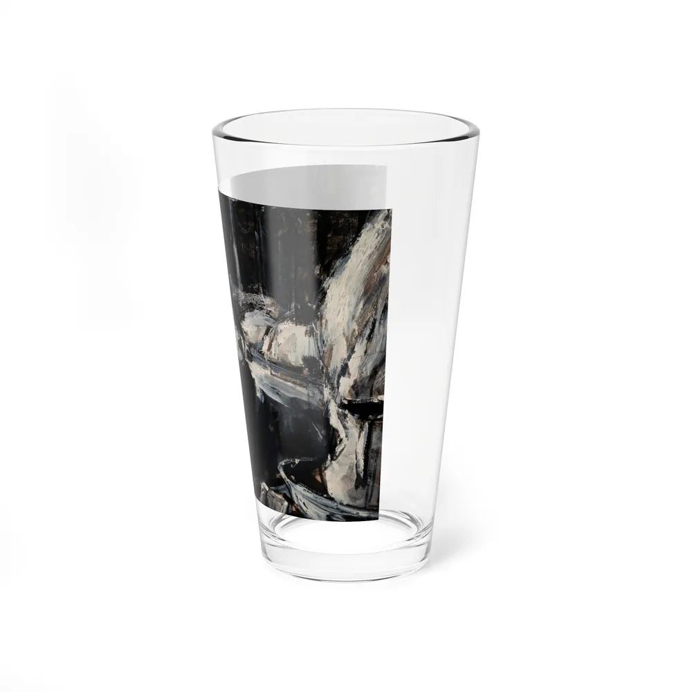 She had Told him a Phony Story About Herself, The Saturday Evening Post interior illustration study, 1941 (Magazine Illustration) Pint Glass 16oz - Go Mug Yourself
