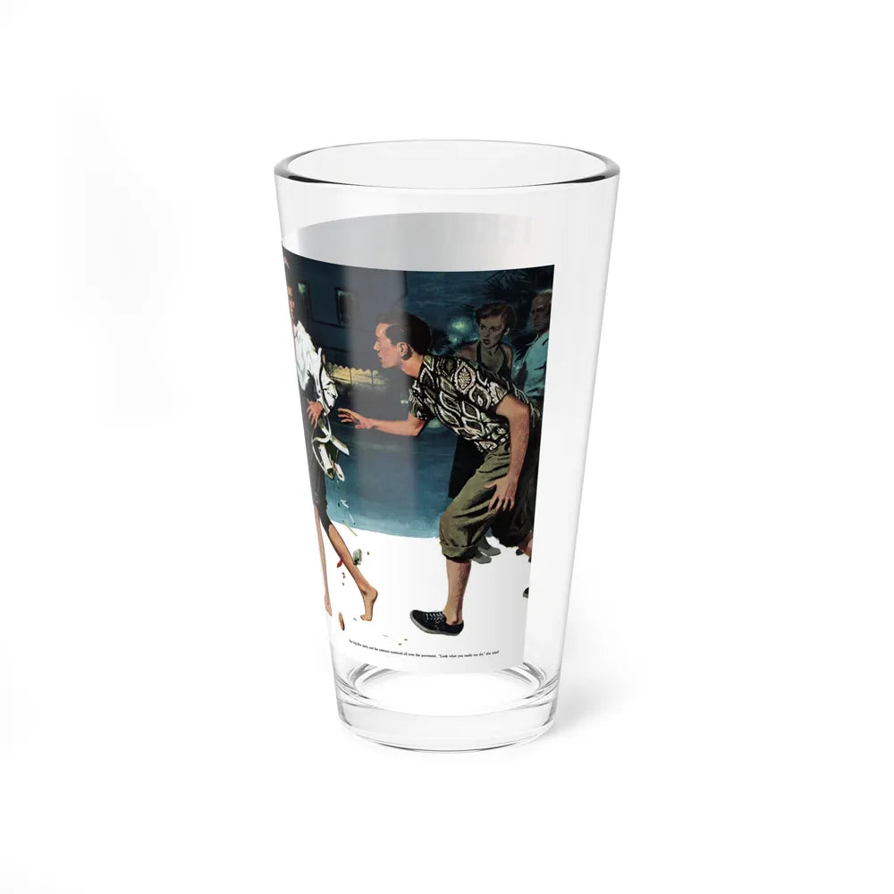 Shell Game, part 1 (2), Collier's, January 14, 1950 (Magazine Illustration) Pint Glass 16oz - Go Mug Yourself