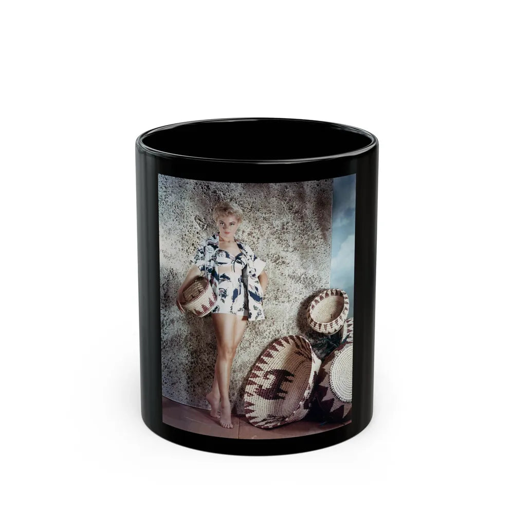 Sheree North #1081 (Vintage Female Icon) Black Coffee Mug-11oz-Go Mug Yourself