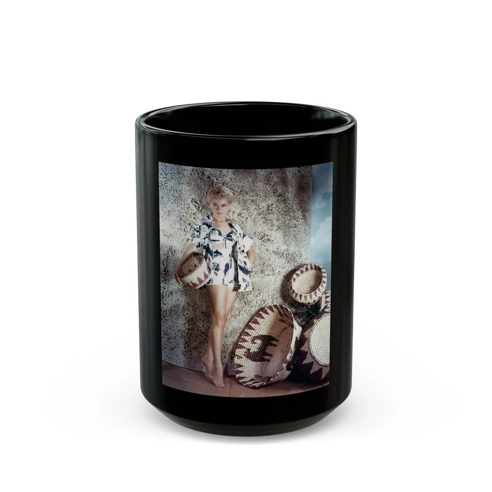 Sheree North #1081 (Vintage Female Icon) Black Coffee Mug-15oz-Go Mug Yourself