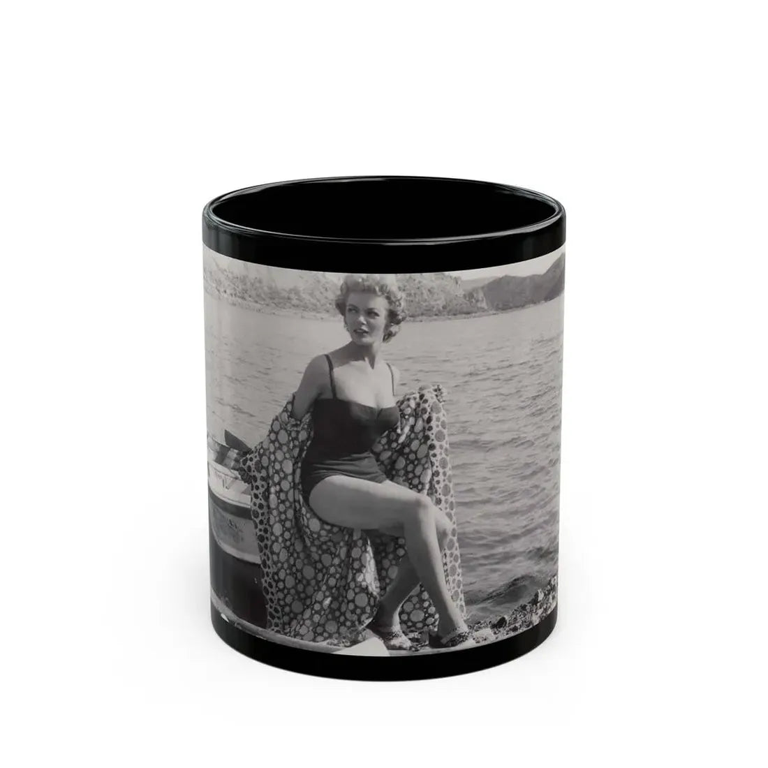 Sheree North #111 (Vintage Female Icon) Black Coffee Mug 11oz - Go Mug Yourself