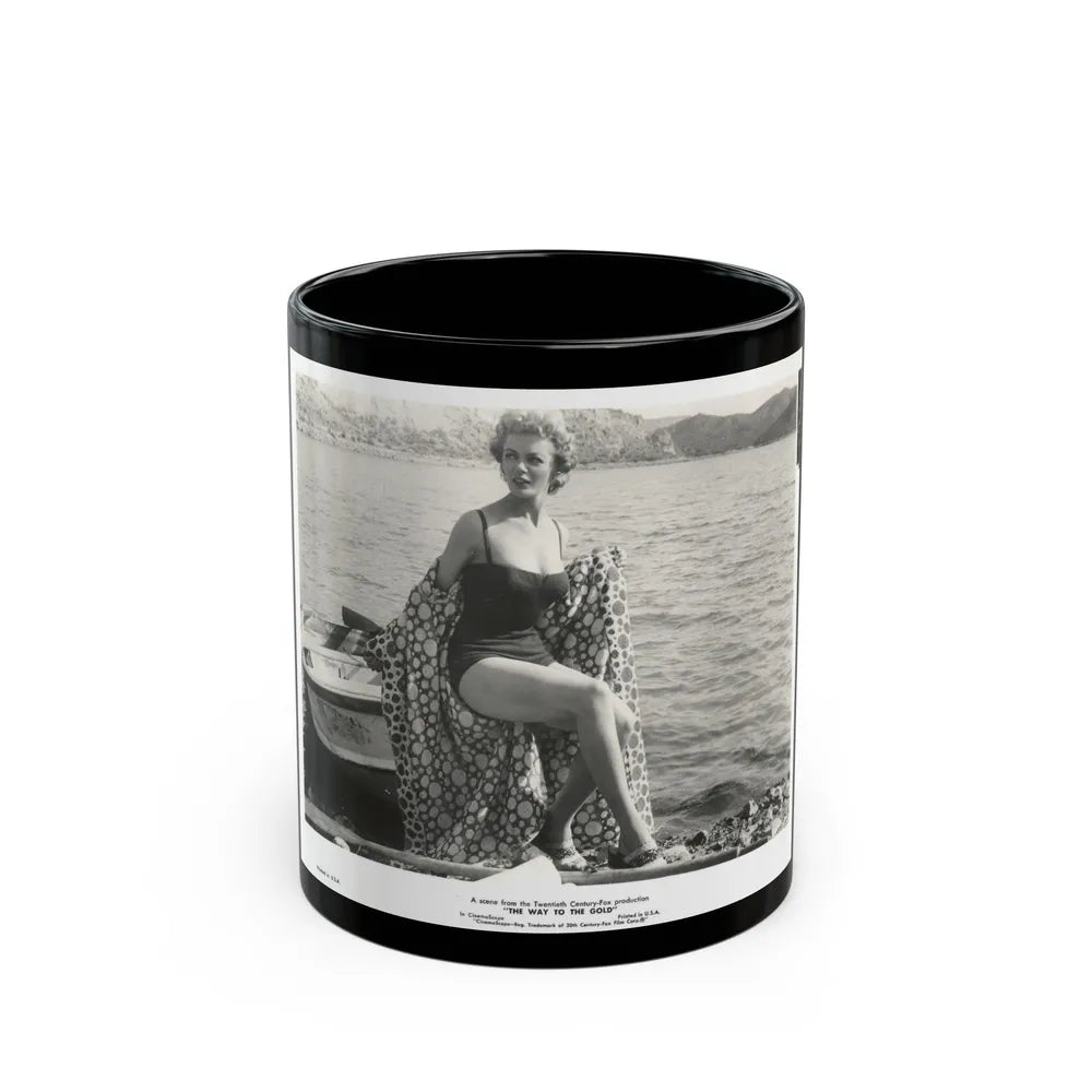 Sheree North #1111 (Vintage Female Icon) Black Coffee Mug-11oz-Go Mug Yourself