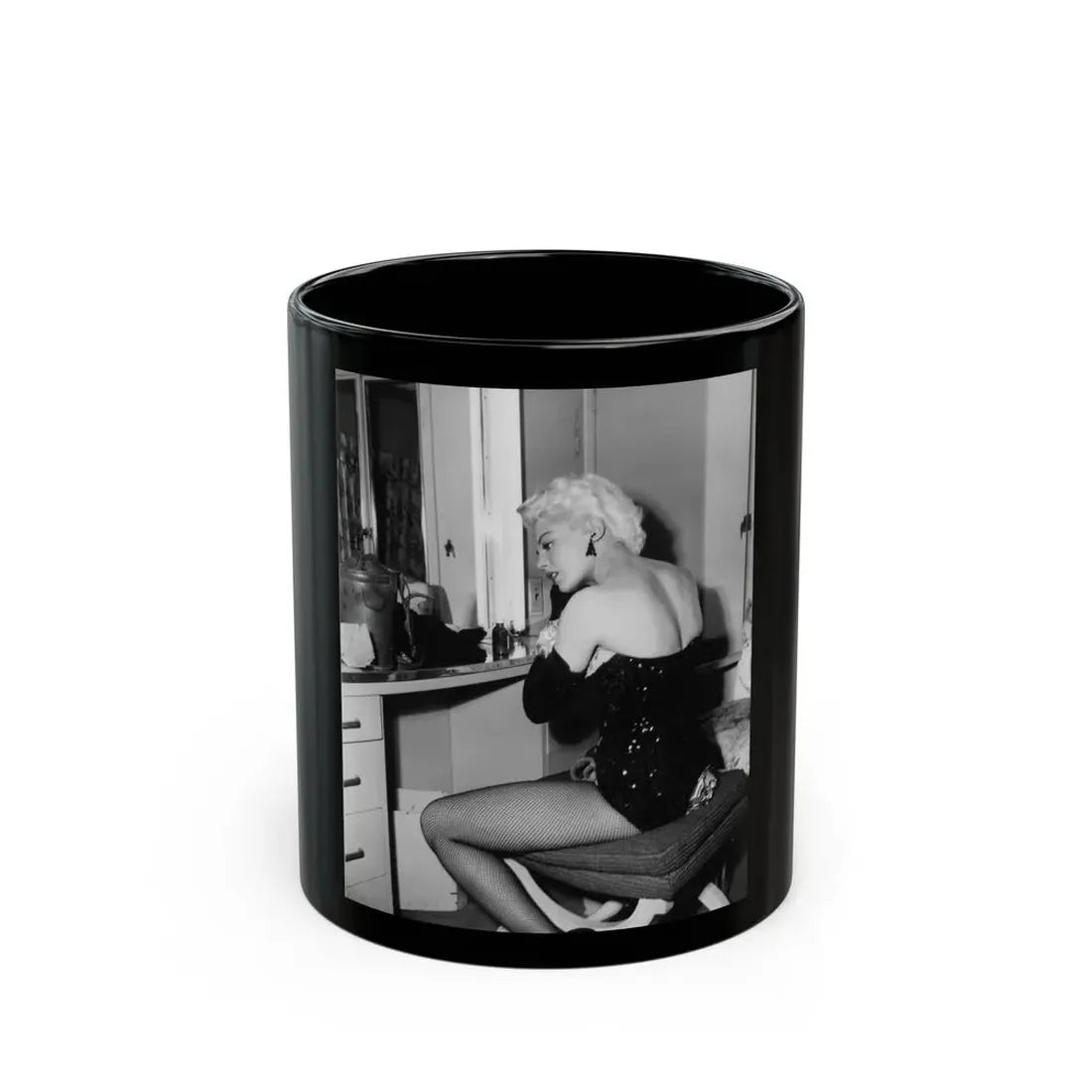 Sheree North #112 (Vintage Female Icon) Black Coffee Mug 11oz - Go Mug Yourself