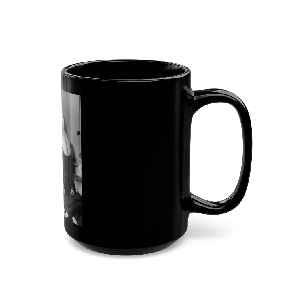 Sheree North #112 (Vintage Female Icon) Black Coffee Mug-Go Mug Yourself