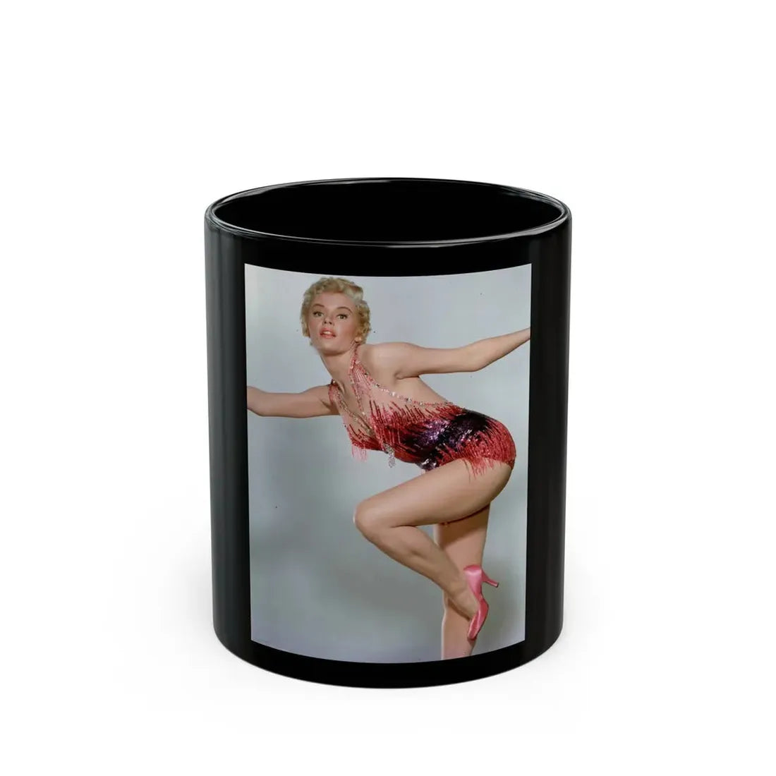 Sheree North #122 (Vintage Female Icon) Black Coffee Mug 11oz - Go Mug Yourself