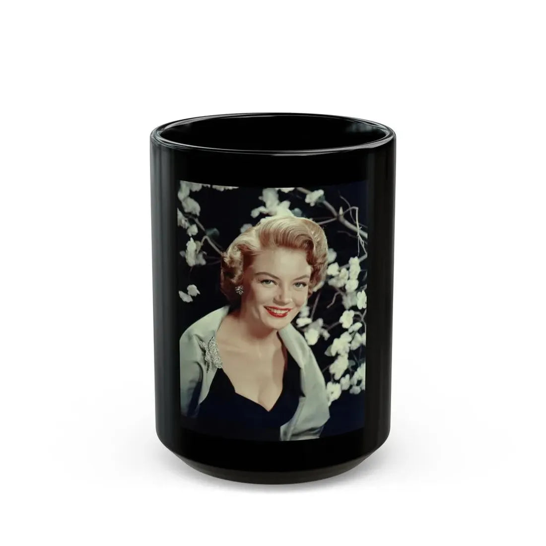 Sheree North #125 (Vintage Female Icon) Black Coffee Mug 15oz - Go Mug Yourself