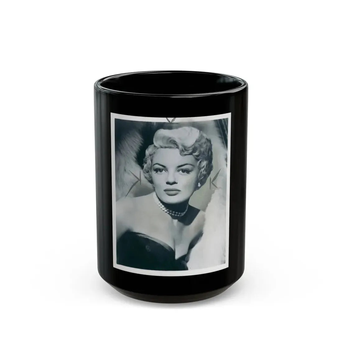 Sheree North #126 (Vintage Female Icon) Black Coffee Mug 15oz - Go Mug Yourself