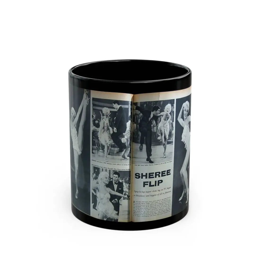 Sheree North #128 - Mag. Article (Vintage Female Icon) Black Coffee Mug 11oz - Go Mug Yourself
