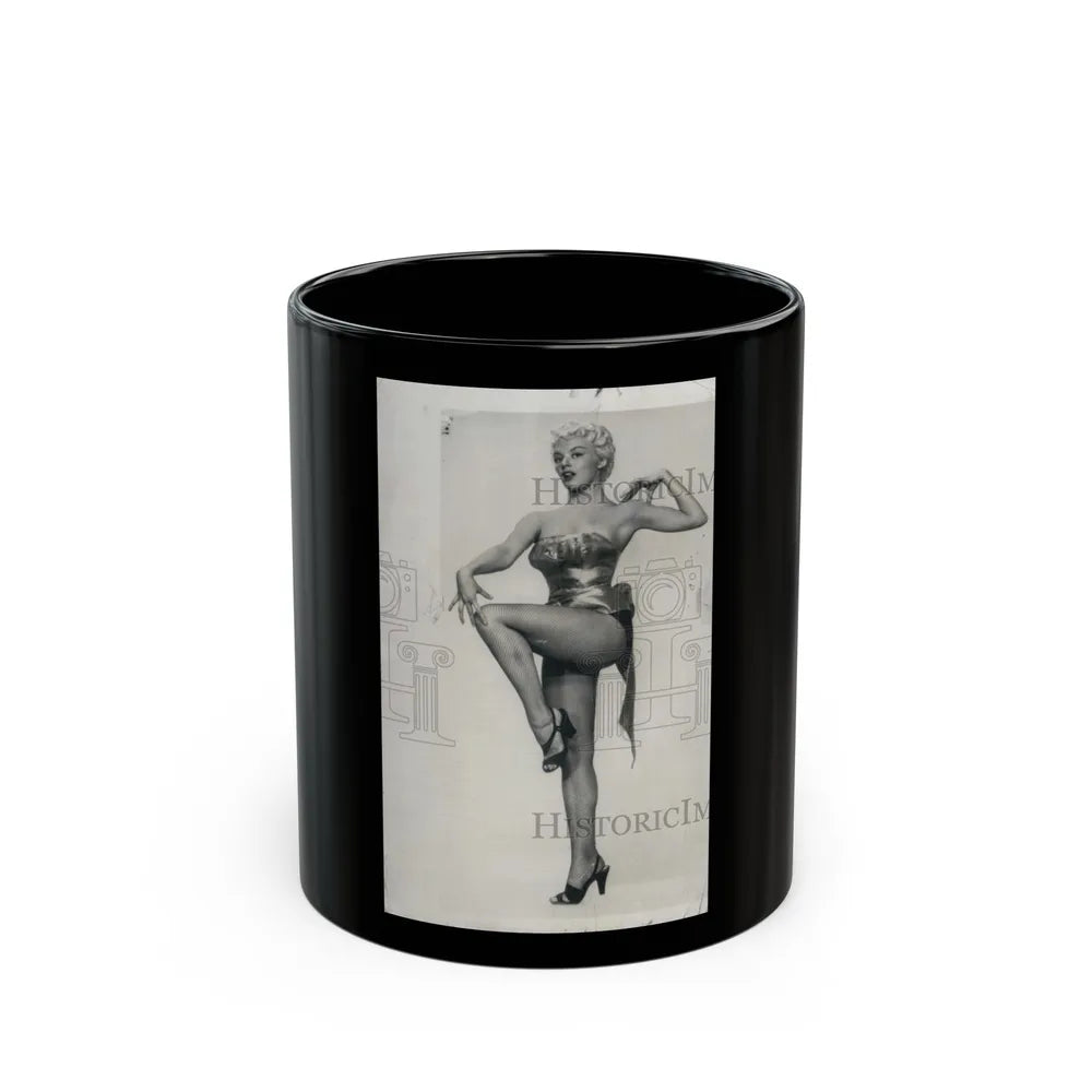 Sheree North #1401 (Vintage Female Icon) Black Coffee Mug-11oz-Go Mug Yourself