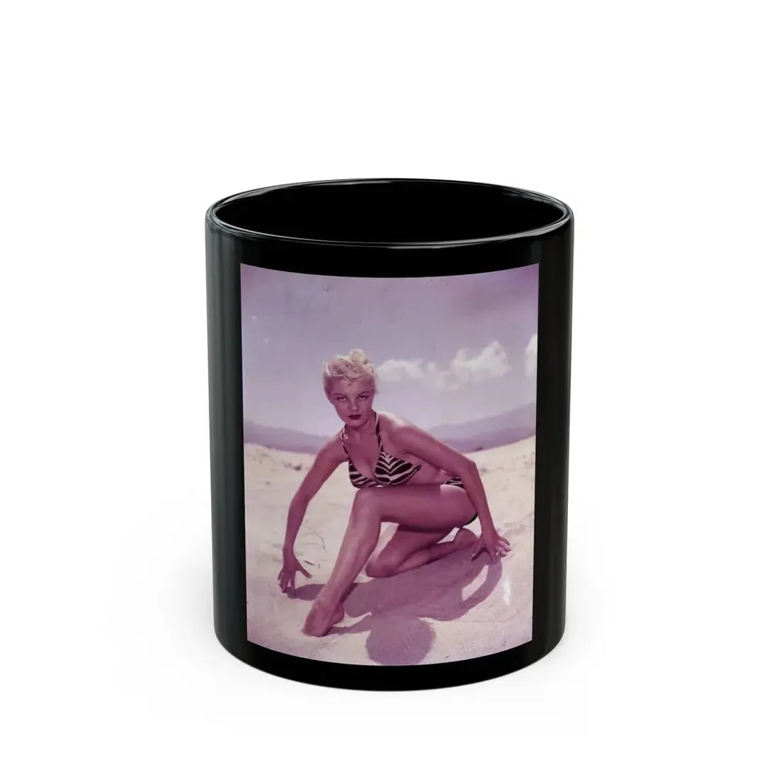 Sheree North #143 (Vintage Female Icon) Black Coffee Mug 11oz - Go Mug Yourself