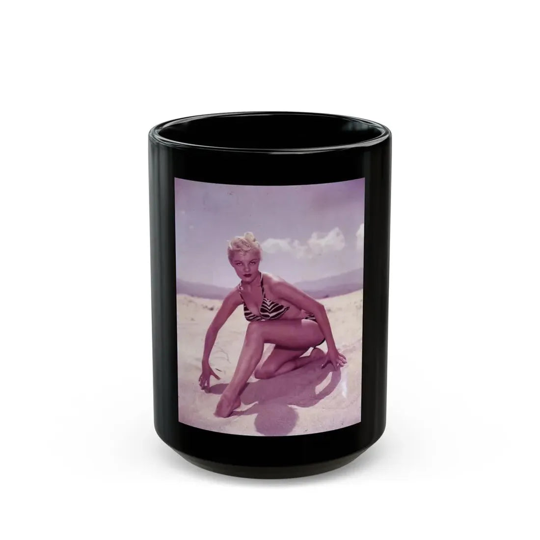 Sheree North #143 (Vintage Female Icon) Black Coffee Mug 15oz - Go Mug Yourself