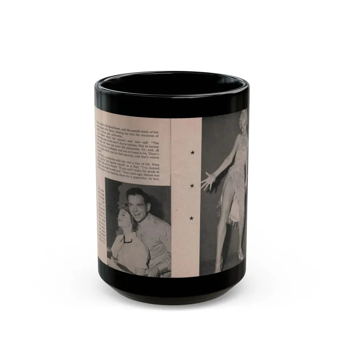 Sheree North #154 - Pages 14 & 15 from 66 PHOTOGRAPHS OF Sheree NORTH U.K. Pocket Mag. (Vintage Female Icon) Black Coffee Mug 15oz - Go Mug Yourself