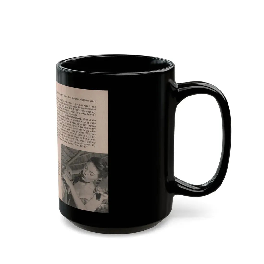 Sheree North #155 - Pages 16 & 17 from 66 PHOTOGRAPHS OF Sheree NORTH U.K. Pocket Mag. (Vintage Female Icon) Black Coffee Mug - Go Mug Yourself
