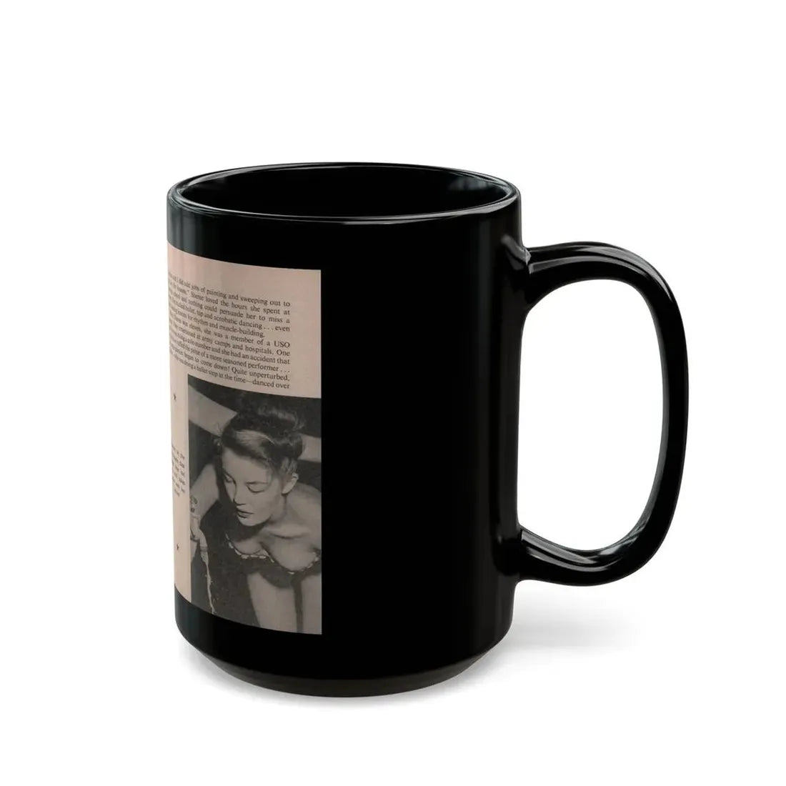 Sheree North #158 - Pages 62 & 63 from 66 PHOTOGRAPHS OF Sheree NORTH U.K. Pocket Mag. (Vintage Female Icon) Black Coffee Mug - Go Mug Yourself