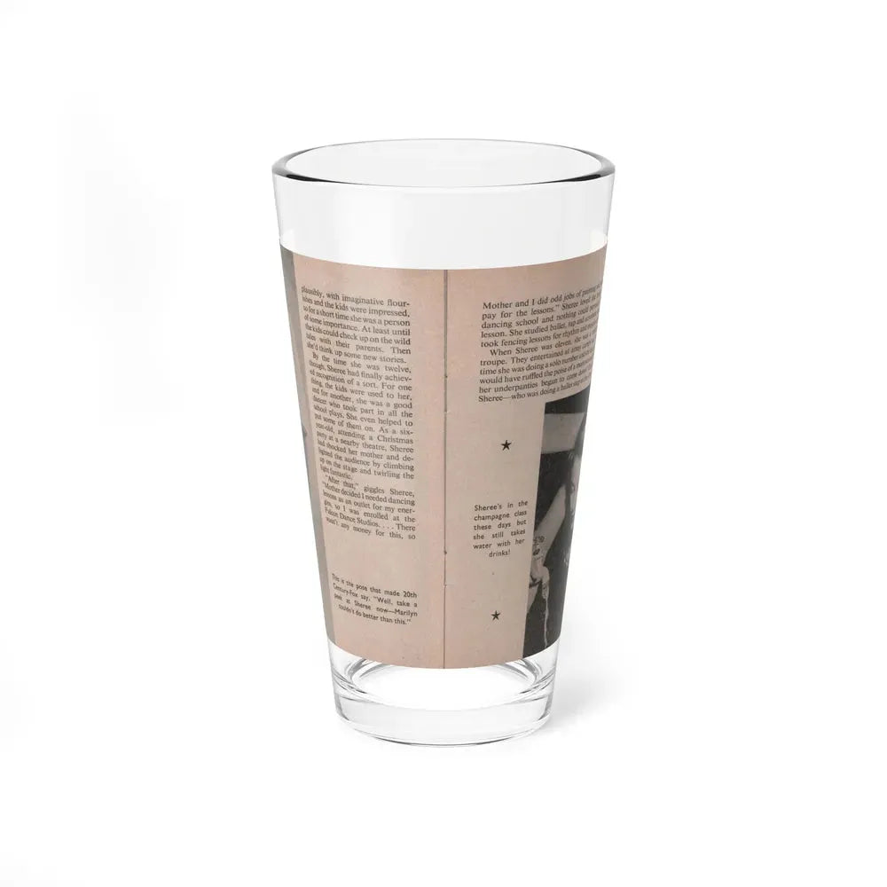 Sheree North #158 - Pages 62 & 63 from 66 PHOTOGRAPHS OF Sheree NORTH U.K. Pocket Mag. (Vintage Female Icon) Pint Glass 16oz 16oz - Go Mug Yourself